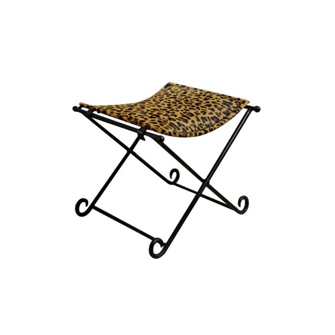 Leopard Cowhide Stool image 0